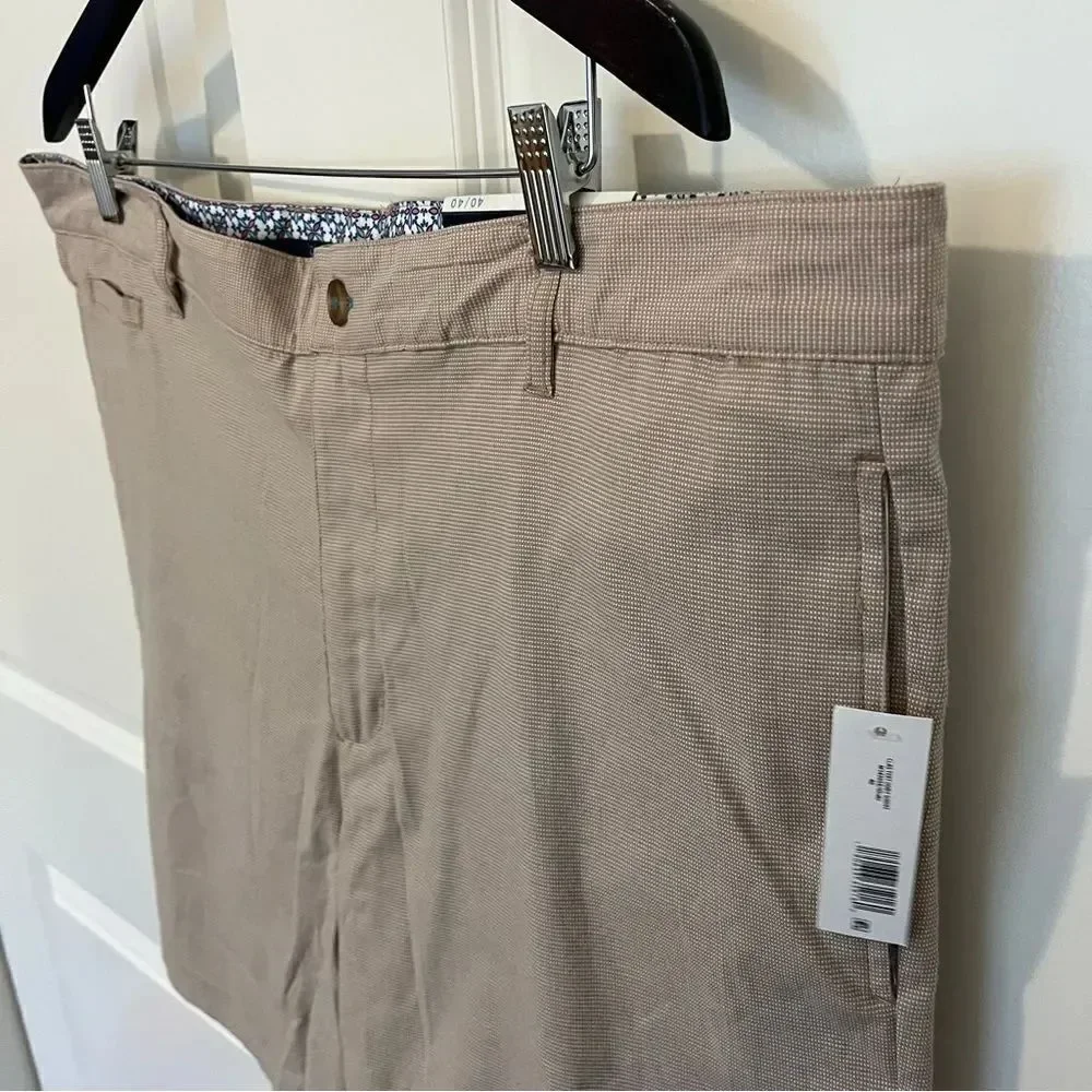 TailorByrd CONTRAST TRIM TEXTURED DOBBY SHORTS NEW khaki Size 38